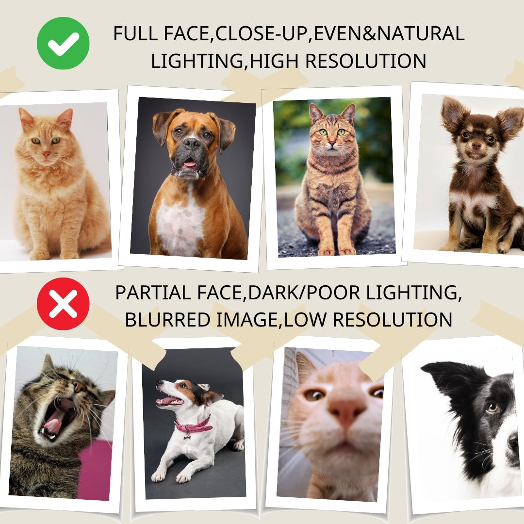 Multiple Pet Portrait | Custom 2 Pet Portrait